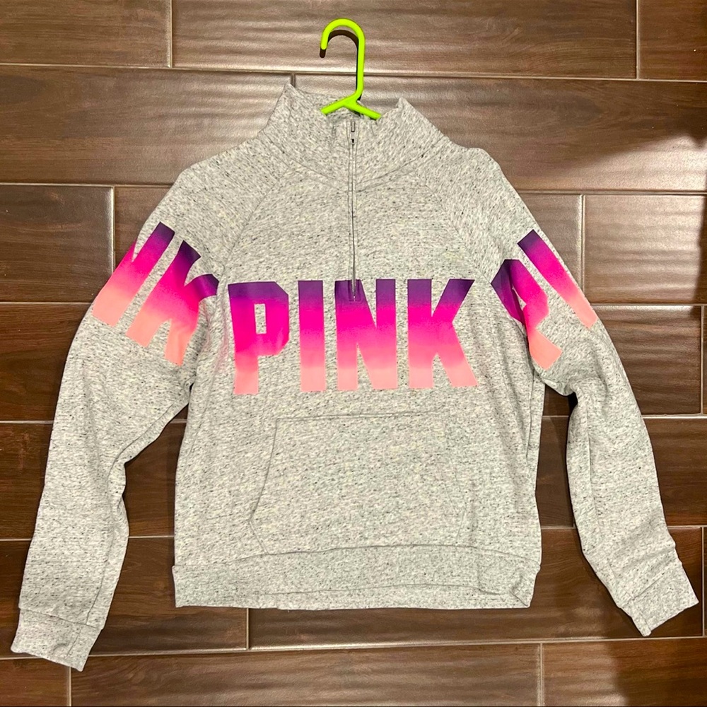 PINK half-zip sweatshirt
